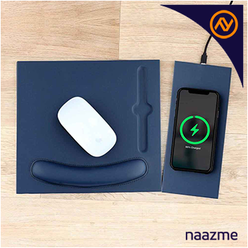 10w wc pu mouse pad navy blue